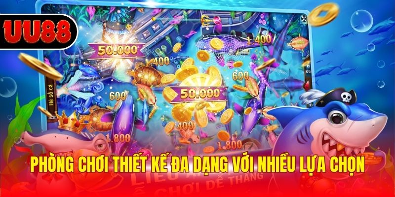 Phòng chơi thiết kế đa dạng với nhiều lựa chọn